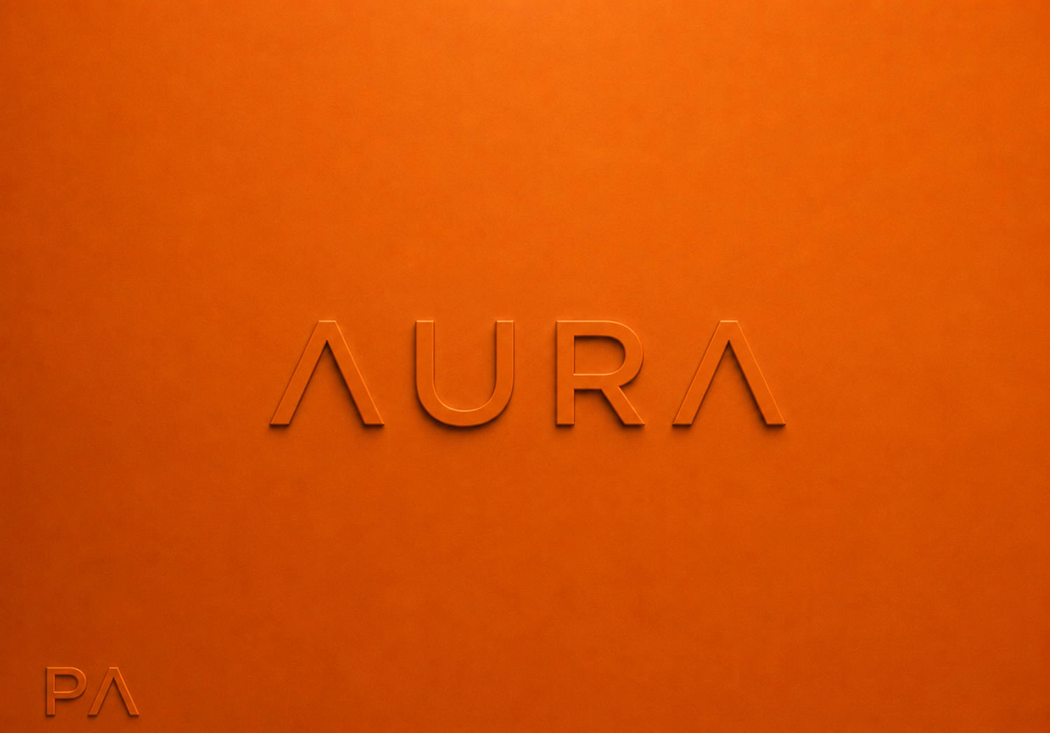 Sunset Aura - Orange desk mat setup